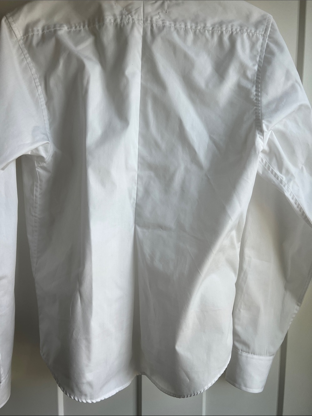 KMJ White Ruffle-Trim Button-Up Blouse - Picture 6 of 6